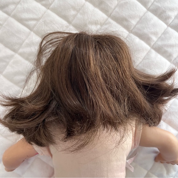 American Girl Bitty Baby Doll brown eyes brown hair tan skin - Picture 6 of 6